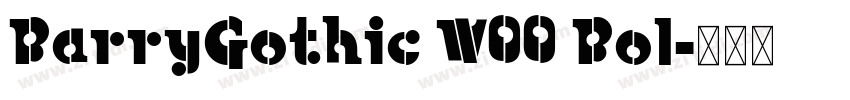 BarryGothic W00 Bol字体转换